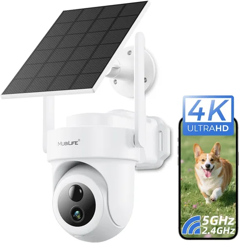 Miniatura 10 de MUBILIFE Cámaras de seguridad 4K inalámbricas para exteriores, sin suscripción, cámaras alimentadas por energía solar de 8MP para seguridad