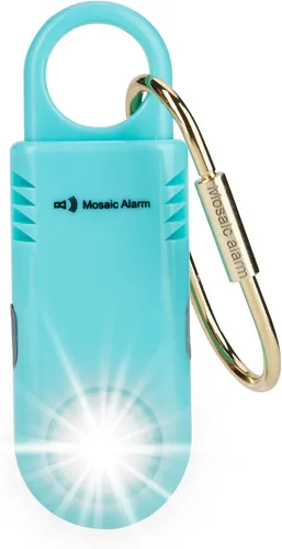 135dB recargable Mutual SOS Paging Personal Alarm Antideslizante Grip Llavero Sirena para Mujer. Linterna ultra brillante incorporada. Alertas de