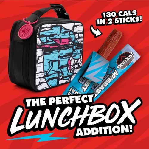 Miniatura 6 de Jack Link’s x MrBeast Mini Palitos de Ternera Sin Azúcar – 6g de Proteína por 2 Palitos de Carne Envueltos Individualmente, Hechos con 100% Ternera