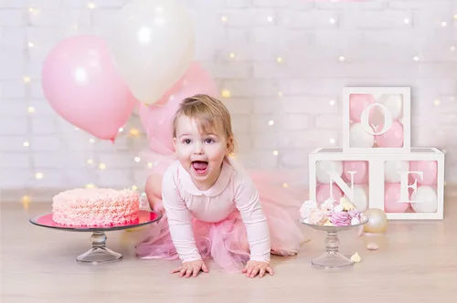 Miniatura 2 de Decoraciones de fiesta de primer cumpleaños para niño o niña con letras individuales de tres cajas cuadradas blancas transparentes, decoración