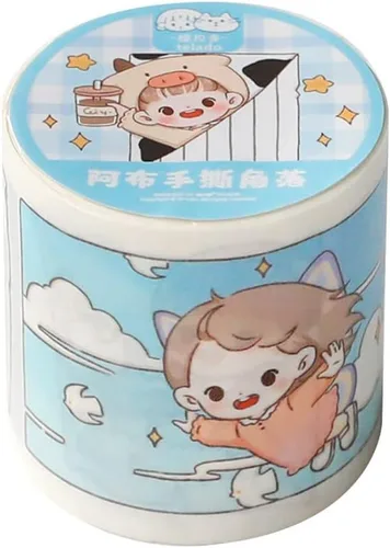 Juego de cintas kawaii washi, lindas calcomanías decorativas de estilo japonés para diario, álbumes de recortes, manualidades para niños,