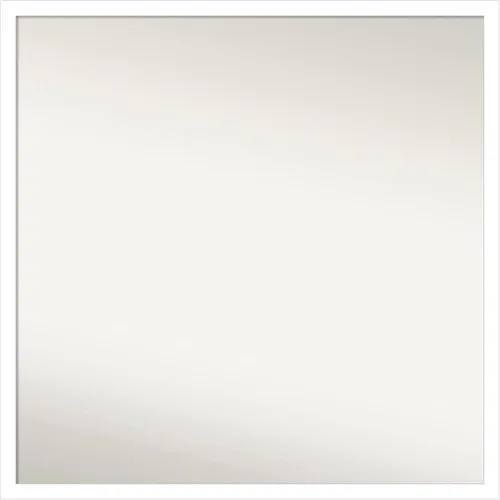 Miniatura 1065 de Amanti Art Espejo de baño blanco para sobre el fregadero, 32 x 45 pulgadas, espejo de tocador rectangular blanco esbelto, marco de madera moderno