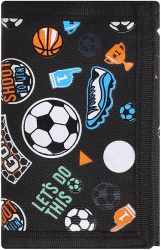 Miniatura 22 de Billetera, carteras de lona para deportes al aire libre para niños, bonita cartera con cremallera para niños, cartera de bolsillo frontal