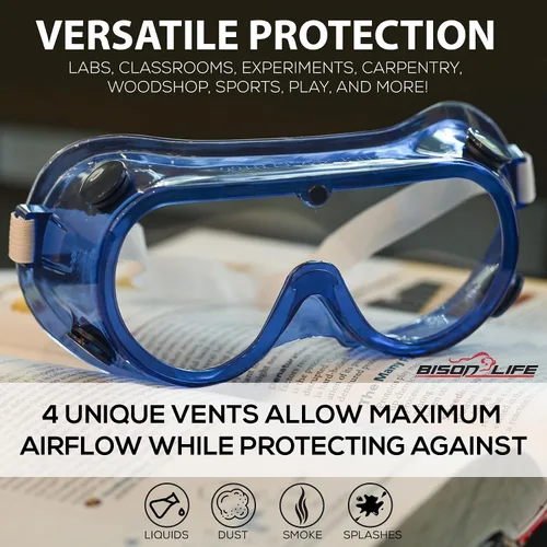 Miniatura 5 de BISON LIFE Gafas de seguridad para niños, gafas protectoras para niños a granel, ANSI Z87.1, gafas de seguridad para niños, paquete de gafas