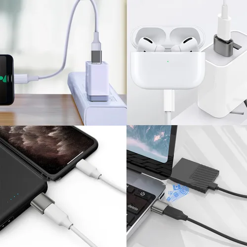 Miniatura 5 de Adaptador USB a USB C, adaptador tipo C a USB 3.1 de 10 Gbps compatible con iPhone 17 16 15 14 13 12, Samsung Galaxy S25 S24 S23 S22 S21, MacBook