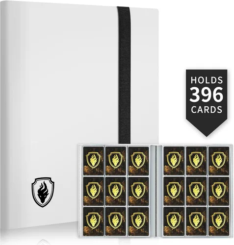 Miniatura 12 de Fabmaker - Carpeta de tarjetas con 9 bolsillos, 396 bolsillos, álbum de tarjetas coleccionables prémium para tarjetas estándar, carpeta de colección