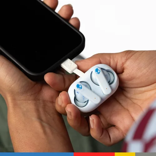 Miniatura 6 de Skullcandy EcoBuds - Auriculares inalámbricos sostenibles, auriculares Bluetooth, hasta 8 horas de batería, ajuste de aislamiento de ruido, funda