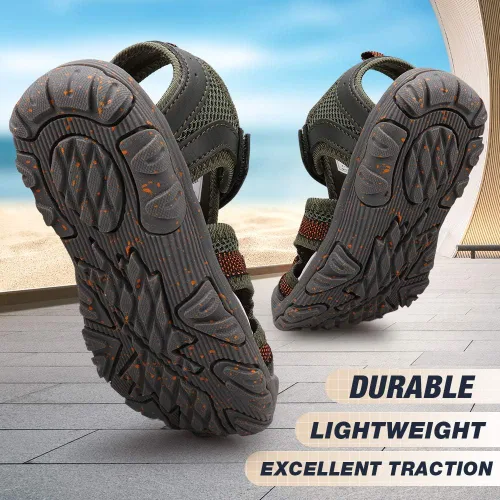Miniatura 5 de UOVO Boys Girls Sandals Kids Summer Sandals Toddler Little Boys Closed Toe Athletic Hiking Outdoor Sport Sandals Size 6.5 Toddler to 3.5