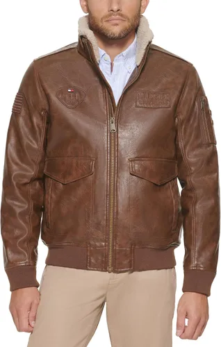 Miniatura 6 de Tommy Hilfiger Chaqueta bomber de piel sintética para hombre
