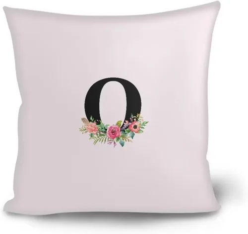 Miniatura 5 de Fundas de almohada decorativas del alfabeto, fundas de almohada con estampado floral de la letra B, fundas de almohada cuadradas suaves, fundas