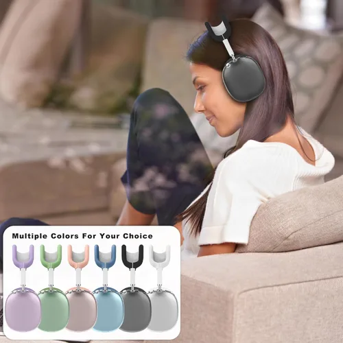 Miniatura 6 de Funda para AirPods Max, funda antiarañazos, funda para orejeras, cubierta para auriculares o diadema para AirPods Max. TPU suave y silicona 3