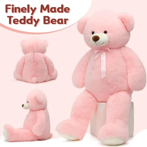Miniatura 5 de Tezituor - Oso de peluche arcoíris de 13.78 pulgadas, suave oso de peluche teñido anudado, acogedor juguete de peluche abrazable para niños, novia