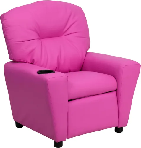 Miniatura 18 de Flash Furniture Chandler LeatherSoft - Silla reclinable para niños con portavasos y reclinable de seguridad, silla reclinable contemporánea