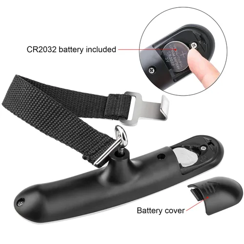 Miniatura 7 de BROMECH Báscula digital de equipaje, báscula de equipaje colgante de 110 libras, báscula de pesaje portátil de maleta de acero inoxidable, báscula