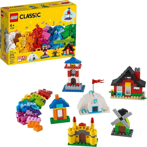 LEGO Classic Ladrillos y Casas 11008 Juego de inicio de construcción para niños con divertidos montajes para estimular mentes jóvenes (270 piezas)