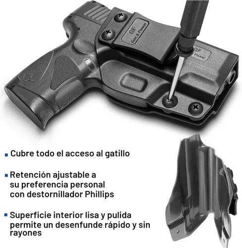 Miniatura 4 de Funda de polímero IWB Taurus G2C y G3C Adj. Cant y retención Cintura interior Compatible con Taurus G3C/ G2C/ G2S/ PT111/PT140 A-polímero