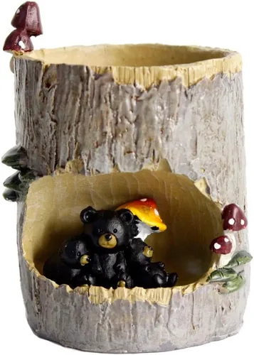 GoodPlay Macetas suculentas para suculentas, macetas de resina, para decoración de oficina, hogar, jardín (oso)