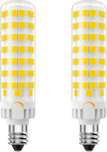 Miniatura 10 de Bombilla LED E11 regulable, JDE11 120 V 100 W equivalente a halógeno, base de mini candelabro T3/T4, 6000 K luz blanca diurna, 10 W, 1000 lúmenes