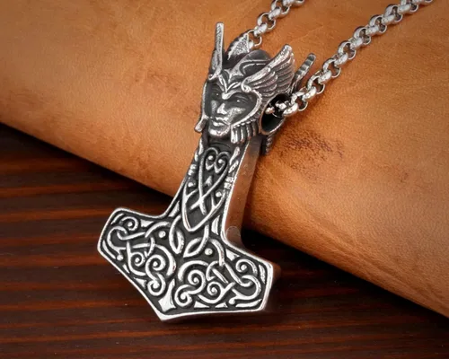 Miniatura 40 de Baldur Jewelry - Collar de martillo Thors Mjölnir - Colgante de martillo de Thor nórdico vikingo joyería vikingo - Collar Thor - Regalos Thor