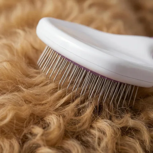 Miniatura 5 de Poodle Pet Slicker Brush – Para perros, gatos, conejos – Piel mate/suelta, nudos – Adecuado para garabatos/Goldendoodle aseo y trituración de pelo