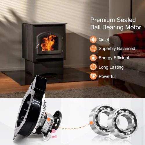 Miniatura 4 de Criditpid Soplador de escape de repuesto 812-4400 para estufas de pellets PelPro PP130, PP60, Quadra-Fire Santa Fe, Castilla, Pleasant Hearth