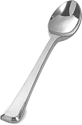 Miniatura 2 de Zappy 100 mini cucharas de plástico transparente, cucharas de postre y helado de 3.75 pulgadas (100)