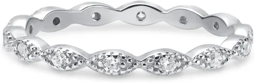 Miniatura 2 de OLIVIASO Women 925 Sterling Silver Rings, Stackable Wedding Bands Rings for Women, Women's Eternity Rings, Marquise CZ Promise Rings for Her