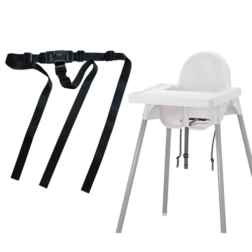 Miniatura 6 de Correa de arnés de pecho de asiento de 3 puntos para niños, correa ajustable para asiento de bebé, correas de repuesto para silla alta para silla