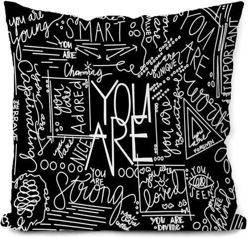 Miniatura 5 de Regalos de ánimo, fundas de almohada con citas inspiradoras de 18 x 18 pulgadas. You are Brave, You are Smart, regalos de aliento para mujeres