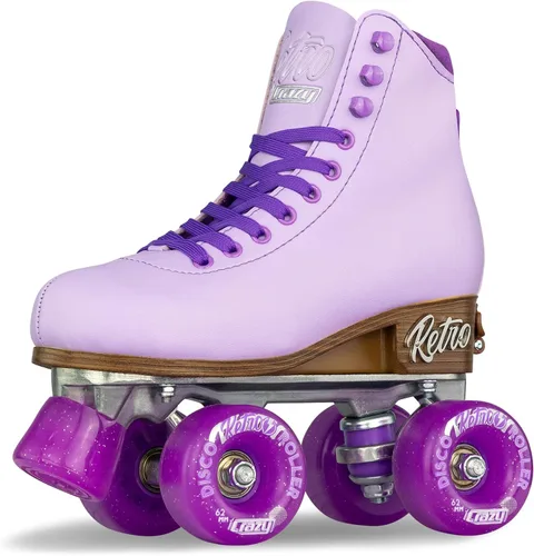 Miniatura 16 de Crazy Skates Retro Roller Skates Adjustable or Fixed Sizes Classic Quad Skates for Men, Women and Girls Rosa (ajustable)