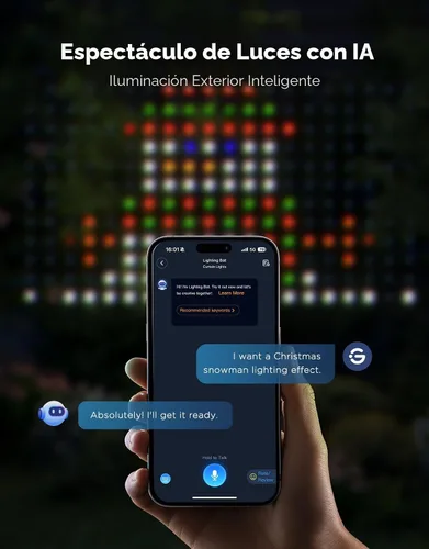Miniatura 8 de Luces Govee de red para exteriores, 0.85*2.85 metros con funciones RGBIC y de bricolaje, 480 luces LED inteligentes con 64 modos para decoración