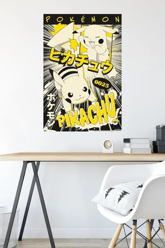 Miniatura 4 de Pokémon - Póster de pared de anime Pikachu, 34 pulgadas de largo x 22.4 pulgadas de ancho, versión sin marco