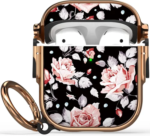 Miniatura 45 de Maxjoy Funda para AirPods 3 con cerradura, bonita funda protectora rígida para AirPod 3 de tercera generación para mujeres y hombres con llavero