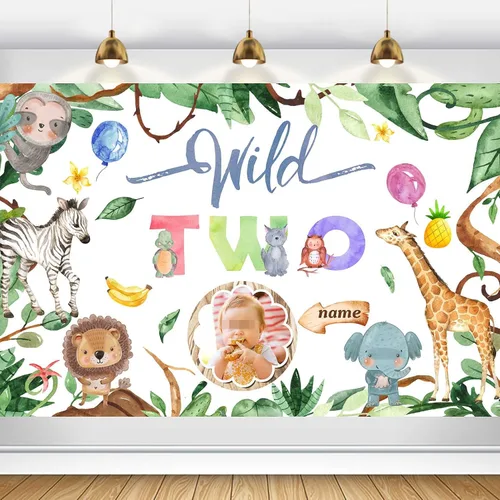 Miniatura 17 de Cartel personalizado de decoración de 2º cumpleaños con foto y nombre personalizados Personalizado-2º Coche