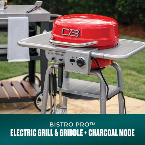 Miniatura 2 de Parrilla eléctrica y plancha Bistro Pro + modo carbón, negra - 25302145