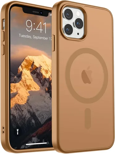 Miniatura 15 de SUPFINE Funda magnética para iPhone 11 Pro Max (compatible con MagSafe) (protección contra caídas de grado militar), delgada, translúcida mate, a