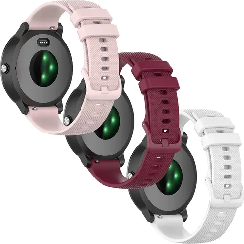 Miniatura 7 de Bandas para Garmin Vivoactive 3, banda de silicona de 0.787 pulgadas para Forerunner 645/245 Music/Venu Sq 2/Venu 2 Plus, para Galaxy Watch 3 1.614