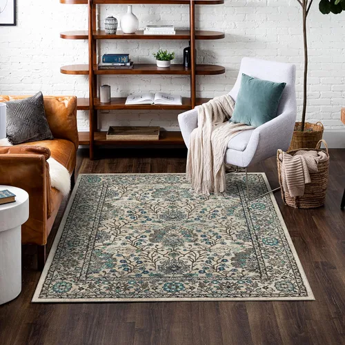 Miniatura 16 de Mohawk Home Grove Elms - Alfombra floral bohemia de 7 pies 10 pulgadas x 10 pies, perfecta para sala de estar, comedor, oficina Beige