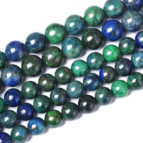 Miniatura 59 de 45 cuentas de turquesa de 0.315 pulgadas con concha de howlita azul perla y turquesa cuentas de piedra para hacer joyas, pulseras, collares, aretes