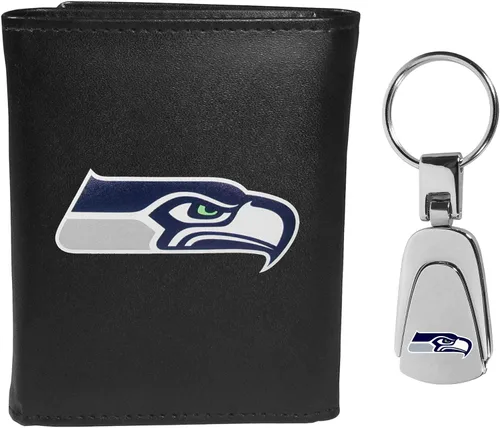 Miniatura 24 de Siskiyou Sports NFL unisex Tri-fold Wallet & Steel Key Chain