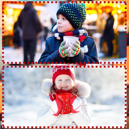 Miniatura 4 de Sliner 48 vasos de Navidad con copos de nieve para niños, reutilizables, de plástico de 16 onzas, vasos de plástico para estadios, vasos de agua
