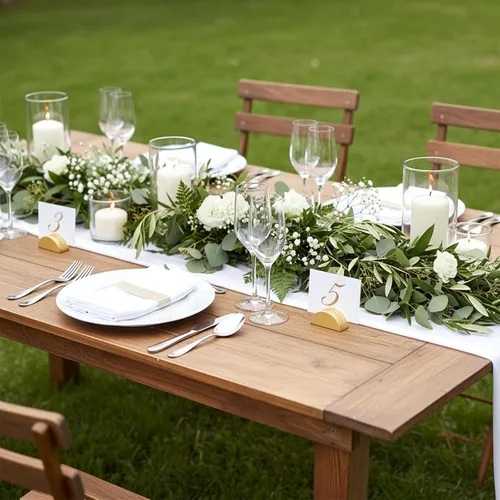 Miniatura 6 de 60 soportes dorados para números de mesa, soporte de madera para mesa de boda, titulares de tarjetas de lugar, números para bodas, recepciones