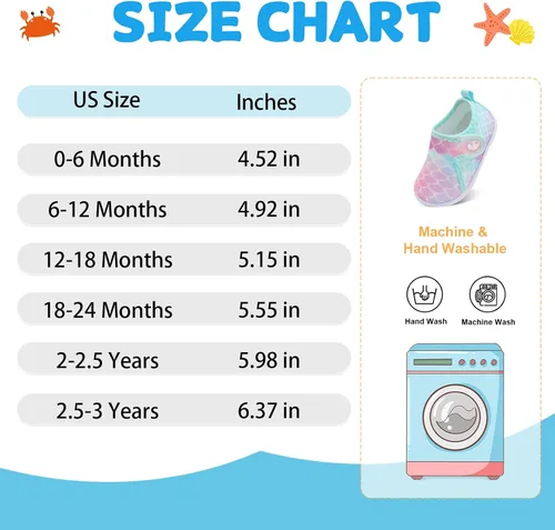 Miniatura 43 de FEETCITY Baby Boys Girls Water Sport Shoes Barefoot Kids Aqua Socks Quick-Dry Beach Swim Pool Shoes