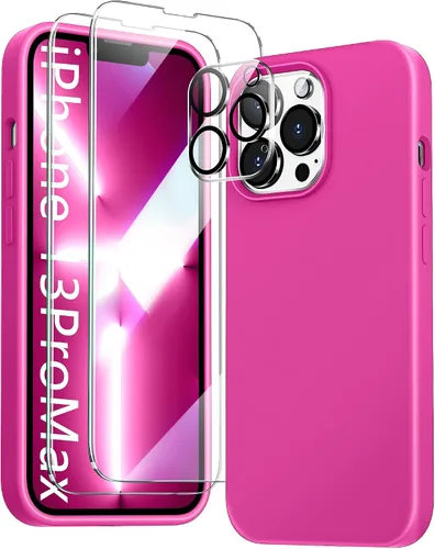 Miniatura 24 de Funda 5 en 1 para iPhone 12 Pro con protector de pantalla y protector de lente de cámara, funda de silicona líquida para iPhone 12 Pro (verde alpino)