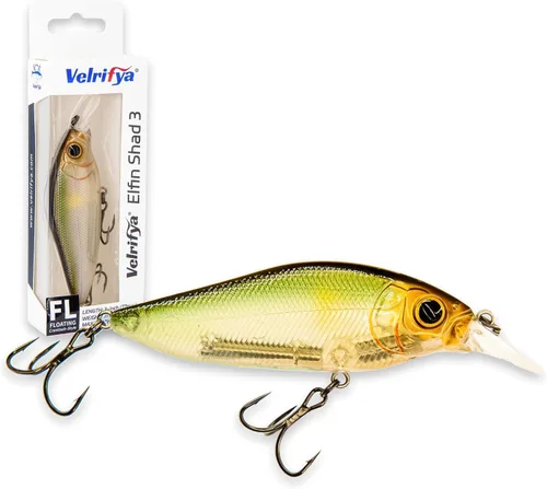Miniatura 18 de Crankbaits/Jerkbait híbrido para pesca de lubina, buceo poco profundo, manivela para lucio, agua fría para pesca de invierno y primavera, para agua