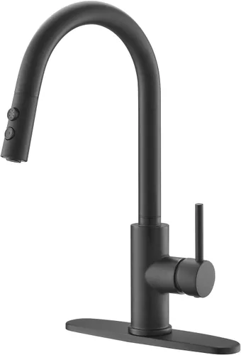 Miniatura 7 de RULIA Grifo de cocina, Grifo del fregadero de la cocina, Grifo del fregadero, Grifos de cocina extraíbles, Grifo de cocina de bar, Latón cepillado