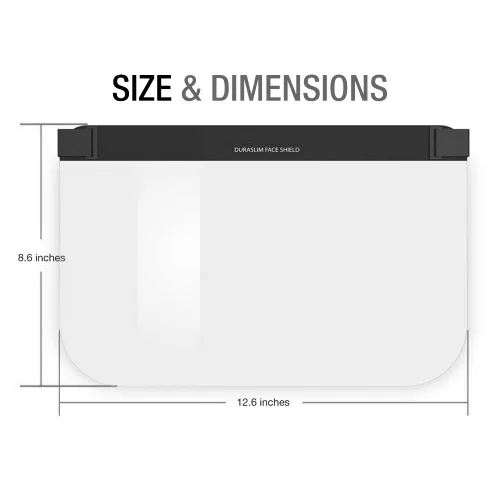 Miniatura 7 de Purity Protectores faciales de seguridad para adultos (paquete de 6) material transparente PET completo con ajuste deslizante integrado banda