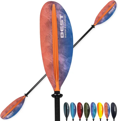Miniatura 7 de Best Marine and Outdoors Carbon Fiber Kayak Paddle for Adults – Lightweight 2-Piece Paddle with Fiberglass Reinforced Blades, Adjustable Feather