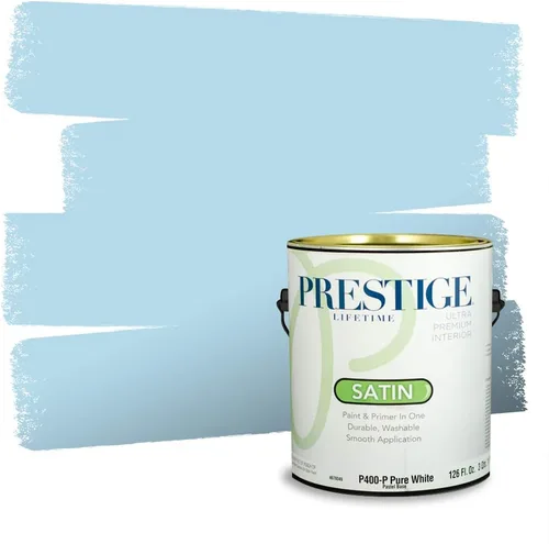 Miniatura 1052 de Pintura Exterior + imprimación PRESTIGE, todo-en-uno, 1 galón, acabado mate, color comparable al Valspar* Royal Gray* VS151-Gris real