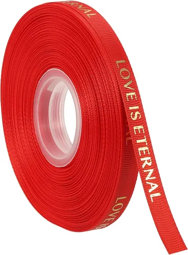 Miniatura 23 de MECCANIXITY Cinta de satén de 1 pulgada de ancho y 50 yardas de San Valentín, personalizadas, color negro, para envolver regalos, ramo de tartas